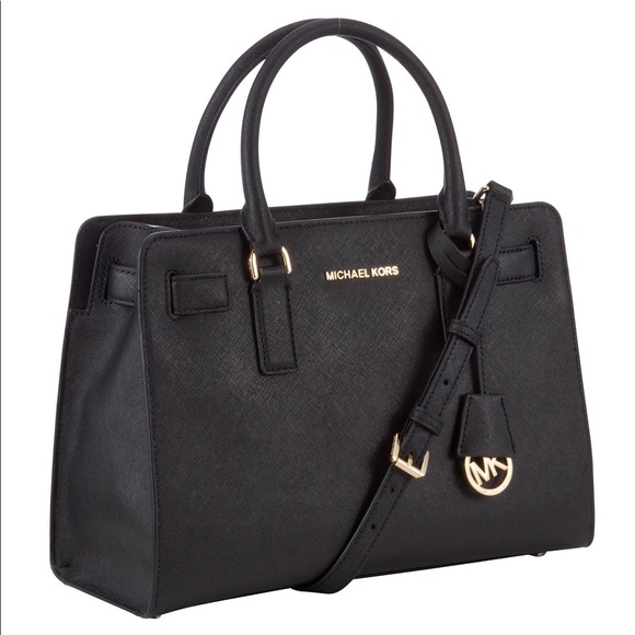 Michael Kors Handbags - MICHAEL KORS DILLON SATCHEL MEDIUM BLACK BAG